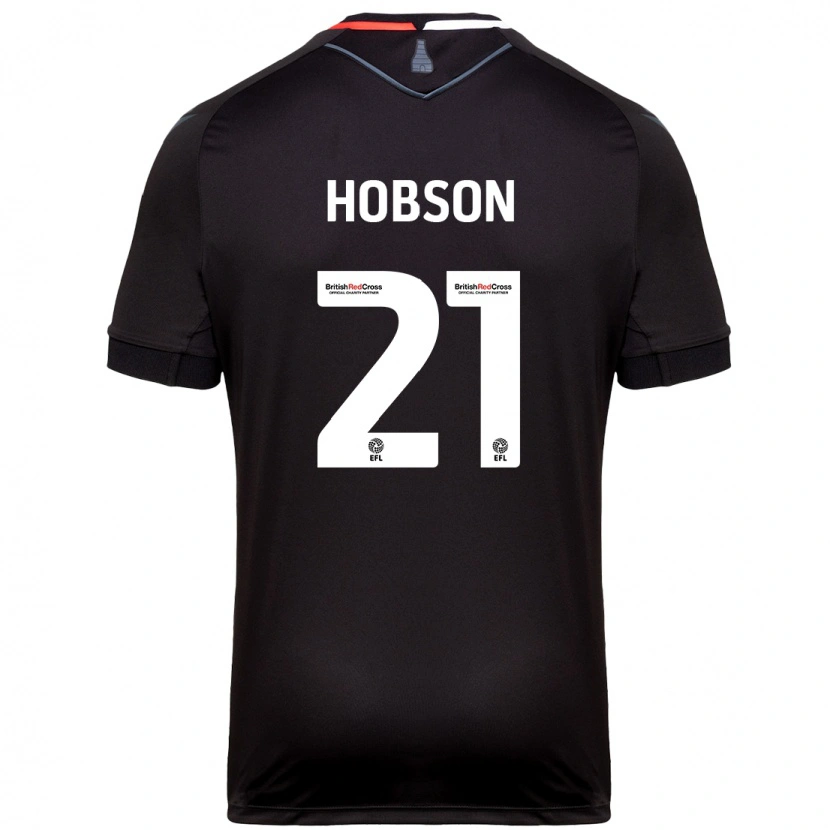 Danxen Hombre Camiseta Elizabeth Hobson #21 Negro 2ª Equipación 2024/25 La Camisa México