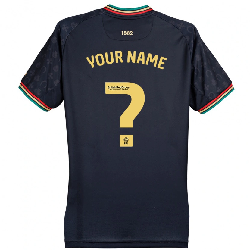 Danxen Hombre Camiseta Su Nombre #0 Azul Marino Oscuro 2ª Equipación 2024/25 La Camisa México