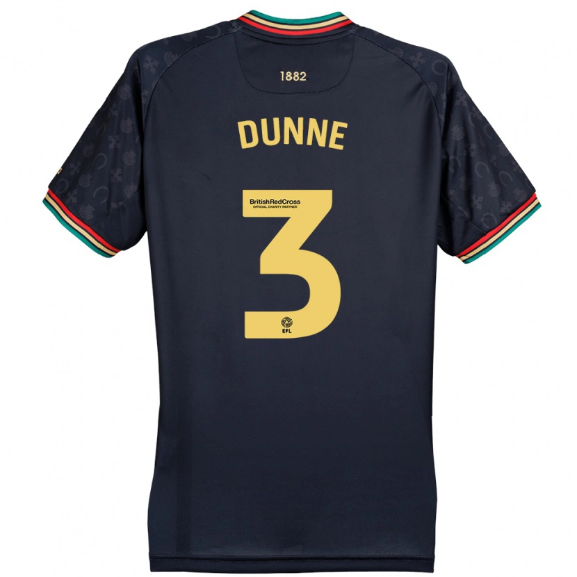 Danxen Hombre Camiseta Jimmy Dunne #3 Azul Marino Oscuro 2ª Equipación 2024/25 La Camisa México