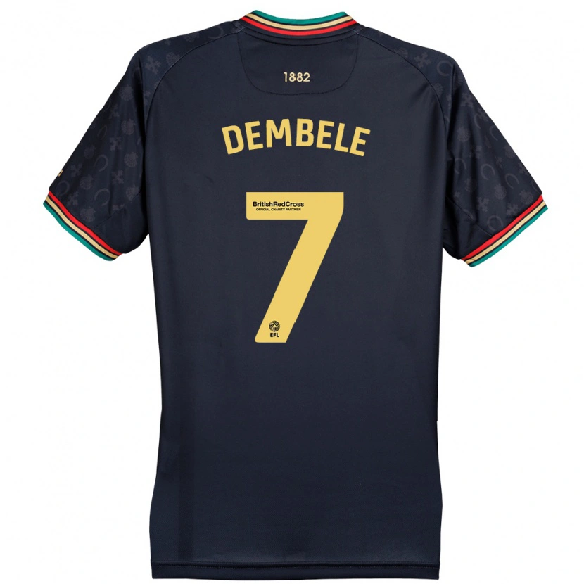 Danxen Hombre Camiseta Karamoko Dembélé #7 Azul Marino Oscuro 2ª Equipación 2024/25 La Camisa México