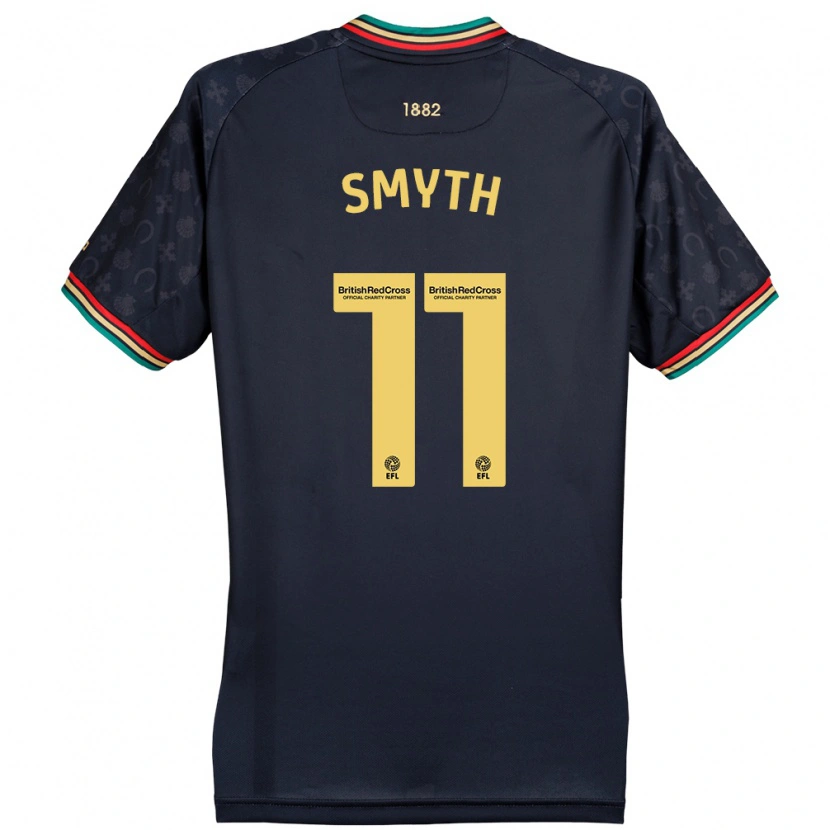 Danxen Hombre Camiseta Paul Smyth #11 Azul Marino Oscuro 2ª Equipación 2024/25 La Camisa México
