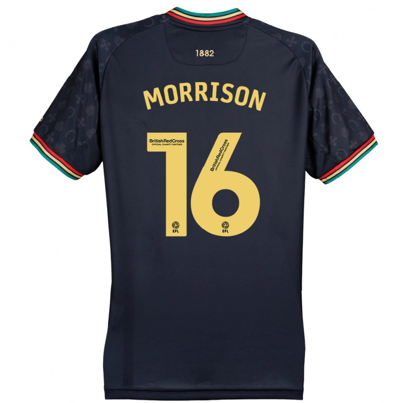 Danxen Hombre Camiseta Liam Morrison #16 Azul Marino Oscuro 2ª Equipación 2024/25 La Camisa México