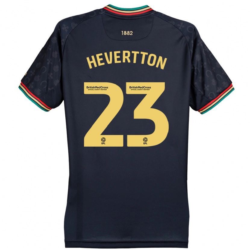 Danxen Hombre Camiseta Hevertton #23 Azul Marino Oscuro 2ª Equipación 2024/25 La Camisa México