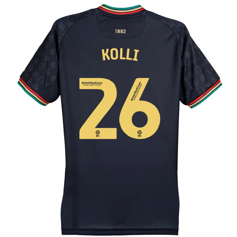 Danxen Hombre Camiseta Rayan Kolli #26 Azul Marino Oscuro 2ª Equipación 2024/25 La Camisa México