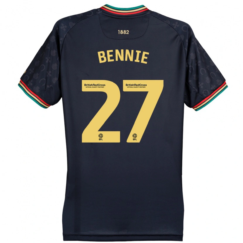 Danxen Hombre Camiseta Daniel Bennie #27 Azul Marino Oscuro 2ª Equipación 2024/25 La Camisa México