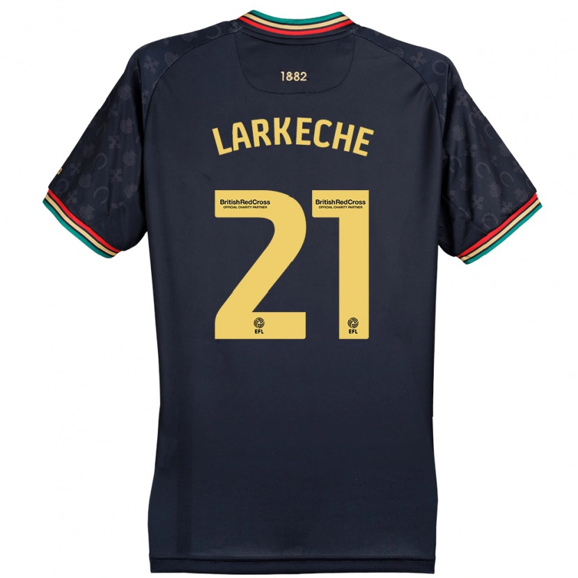 Danxen Hombre Camiseta Ziyad Larkeche #21 Azul Marino Oscuro 2ª Equipación 2024/25 La Camisa México
