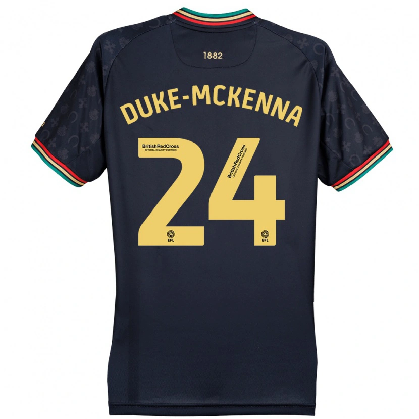 Danxen Hombre Camiseta Stephen Duke-Mckenna #24 Azul Marino Oscuro 2ª Equipación 2024/25 La Camisa México