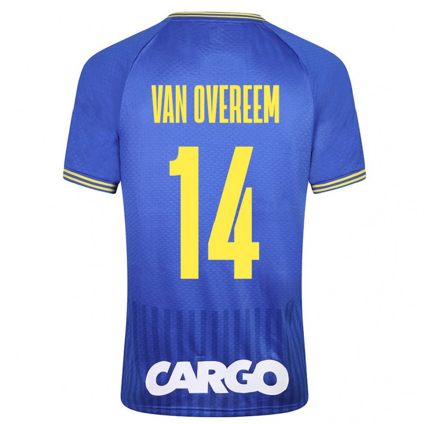 Danxen Hombre Camiseta Joris Van Overeem #14 Blanco 2ª Equipación 2024/25 La Camisa México