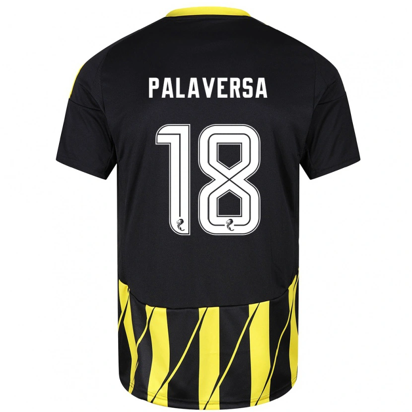 Danxen Hombre Camiseta Ante Palaversa #18 Negro Amarillo 2ª Equipación 2024/25 La Camisa México