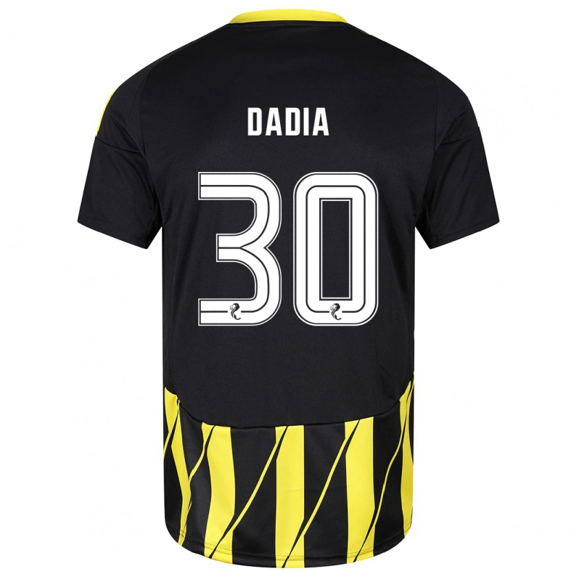 Danxen Hombre Camiseta Or Dadia #30 Negro Amarillo 2ª Equipación 2024/25 La Camisa México