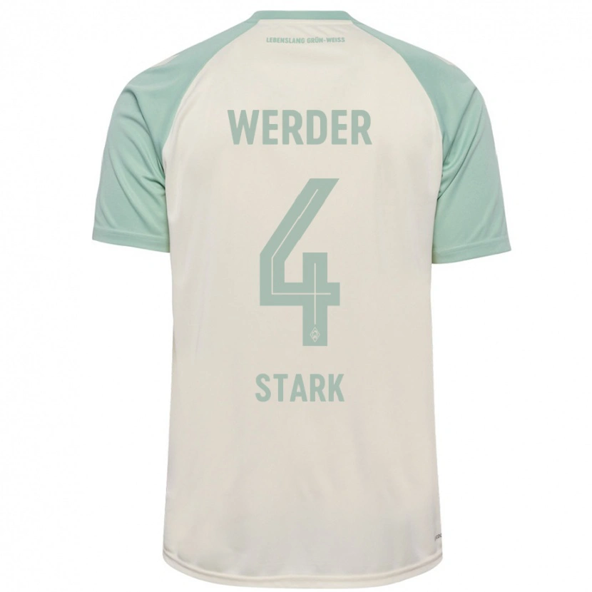 Danxen Hombre Camiseta Niklas Stark #4 Blanquecino Verde Claro 2ª Equipación 2024/25 La Camisa México