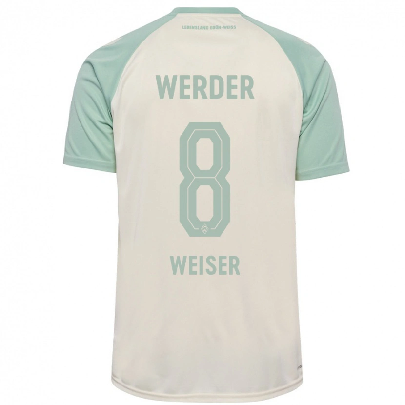 Danxen Hombre Camiseta Mitchell Weiser #8 Blanquecino Verde Claro 2ª Equipación 2024/25 La Camisa México