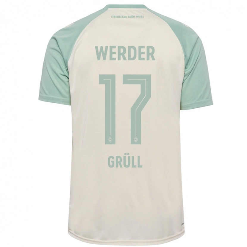 Danxen Hombre Camiseta Marco Grüll #17 Blanquecino Verde Claro 2ª Equipación 2024/25 La Camisa México