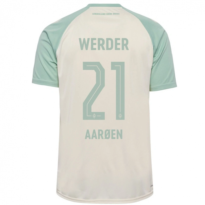 Danxen Hombre Camiseta Isak Hansen-Aarøen #21 Blanquecino Verde Claro 2ª Equipación 2024/25 La Camisa México