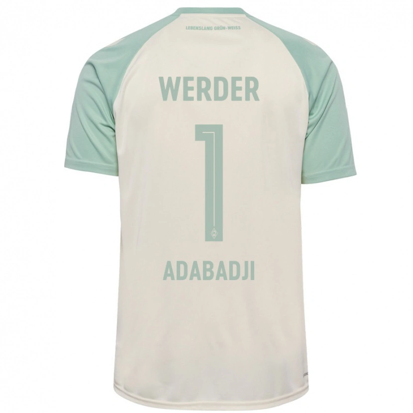 Danxen Hombre Camiseta Kwassi-Vivien Felix Adabadji #1 Blanquecino Verde Claro 2ª Equipación 2024/25 La Camisa México