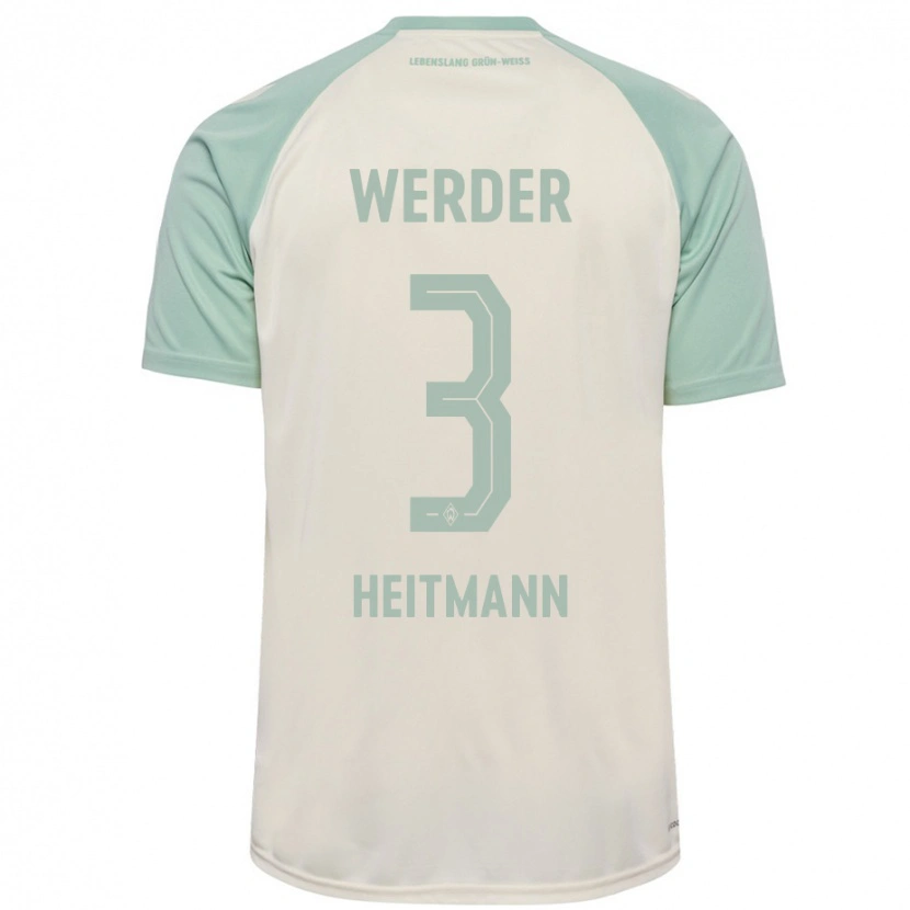 Danxen Hombre Camiseta Mats Heitmann #3 Blanquecino Verde Claro 2ª Equipación 2024/25 La Camisa México