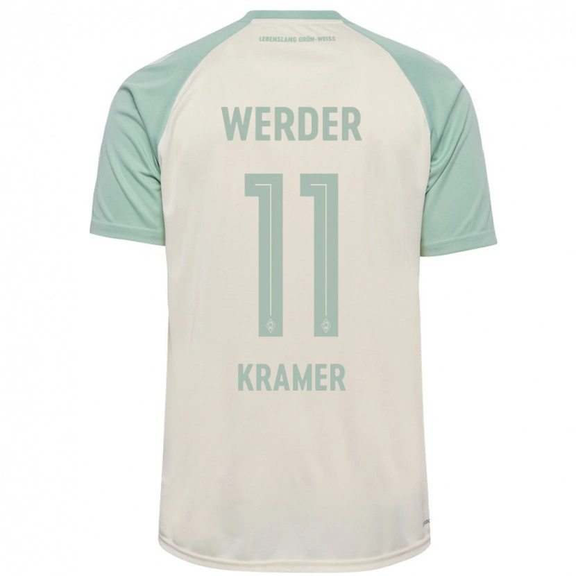 Danxen Hombre Camiseta Levi-Marinus Kramer #11 Blanquecino Verde Claro 2ª Equipación 2024/25 La Camisa México
