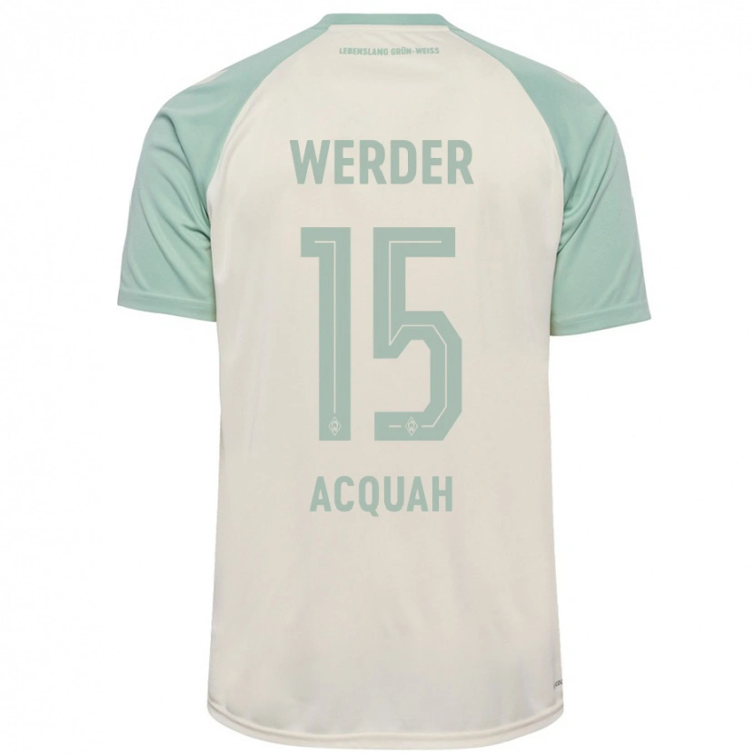 Danxen Hombre Camiseta Joseph Acheampong Acquah #15 Blanquecino Verde Claro 2ª Equipación 2024/25 La Camisa México