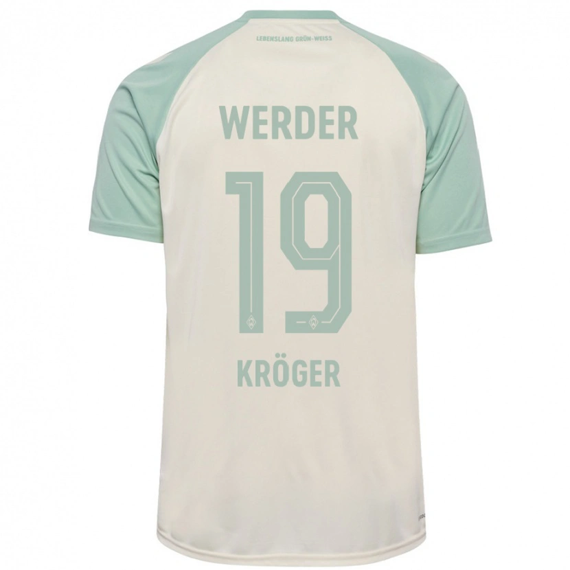 Danxen Hombre Camiseta Moritz Kröger #19 Blanquecino Verde Claro 2ª Equipación 2024/25 La Camisa México