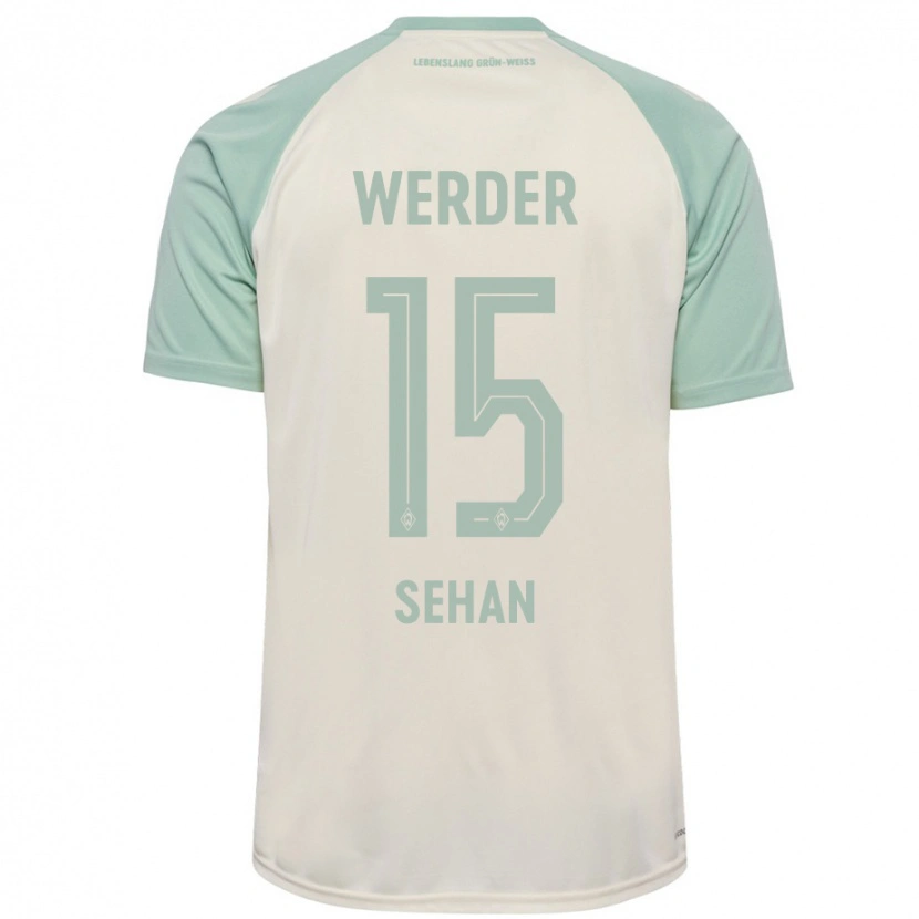 Danxen Hombre Camiseta Jasmin Sehan #15 Blanquecino Verde Claro 2ª Equipación 2024/25 La Camisa México