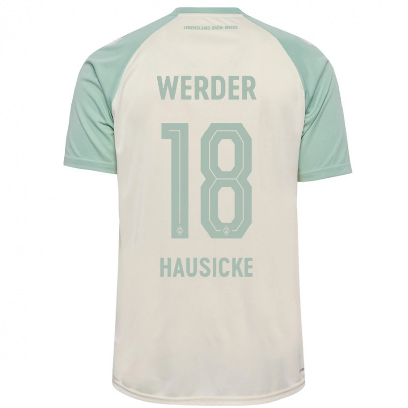 Danxen Hombre Camiseta Lina Hausicke #18 Blanquecino Verde Claro 2ª Equipación 2024/25 La Camisa México