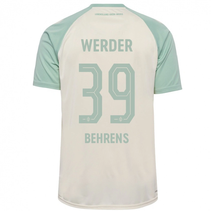 Danxen Hombre Camiseta Jette Behrens #39 Blanquecino Verde Claro 2ª Equipación 2024/25 La Camisa México