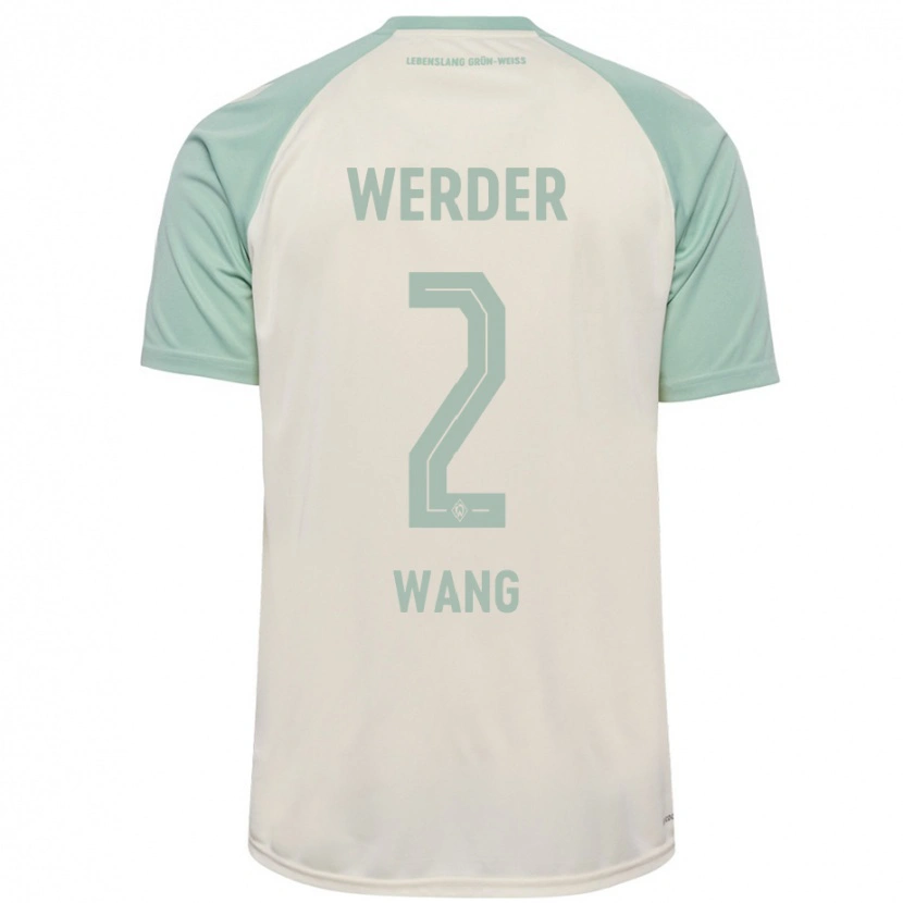 Danxen Hombre Camiseta Bowen Wang #2 Blanquecino Verde Claro 2ª Equipación 2024/25 La Camisa México