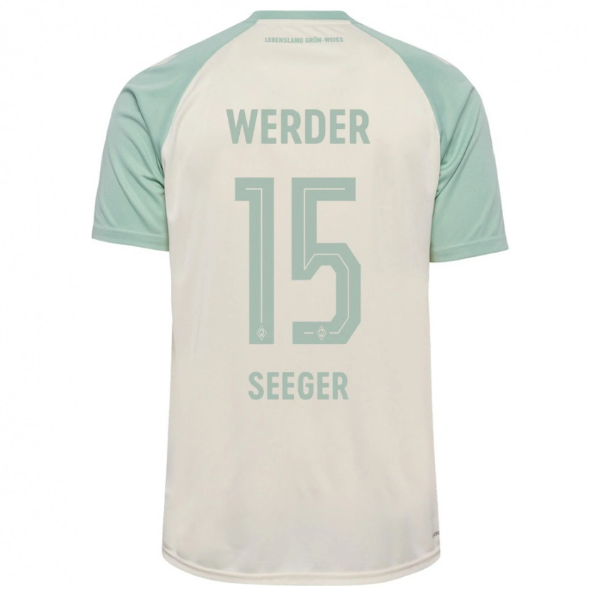 Danxen Hombre Camiseta Ben Ekobena-Seeger #15 Blanquecino Verde Claro 2ª Equipación 2024/25 La Camisa México