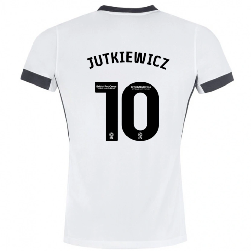 Danxen Hombre Camiseta Lukas Jutkiewicz #10 Blanco Negro 2ª Equipación 2024/25 La Camisa México