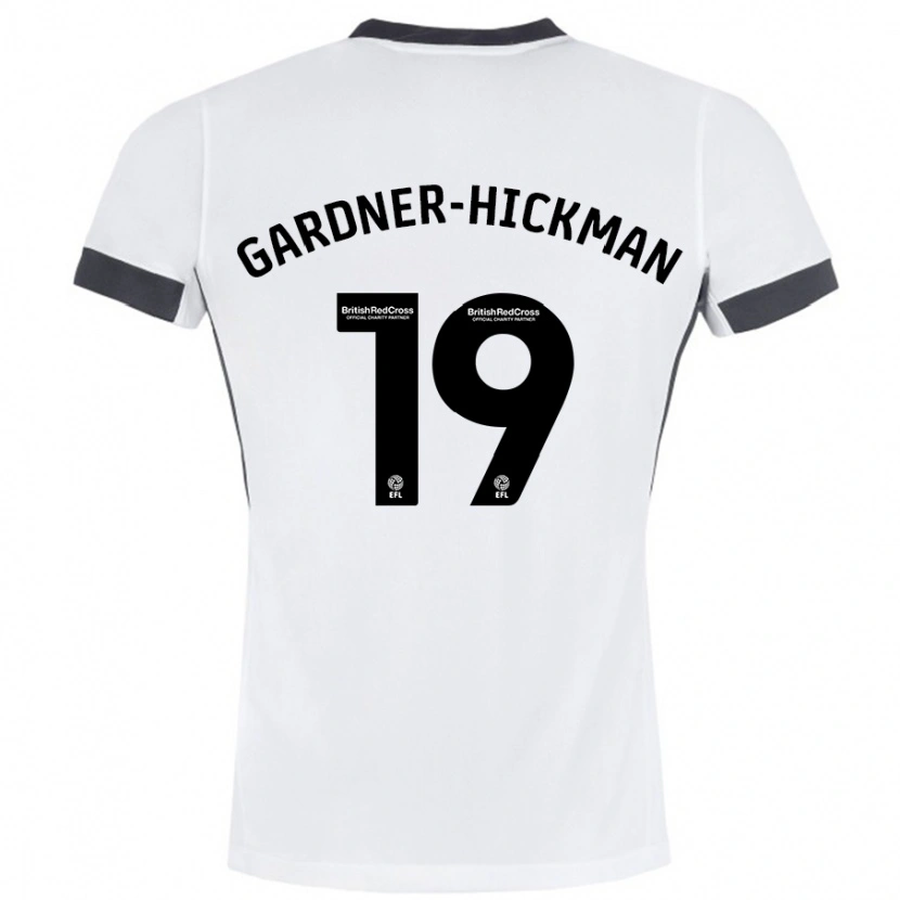 Danxen Hombre Camiseta Taylor Gardner-Hickman #19 Blanco Negro 2ª Equipación 2024/25 La Camisa México