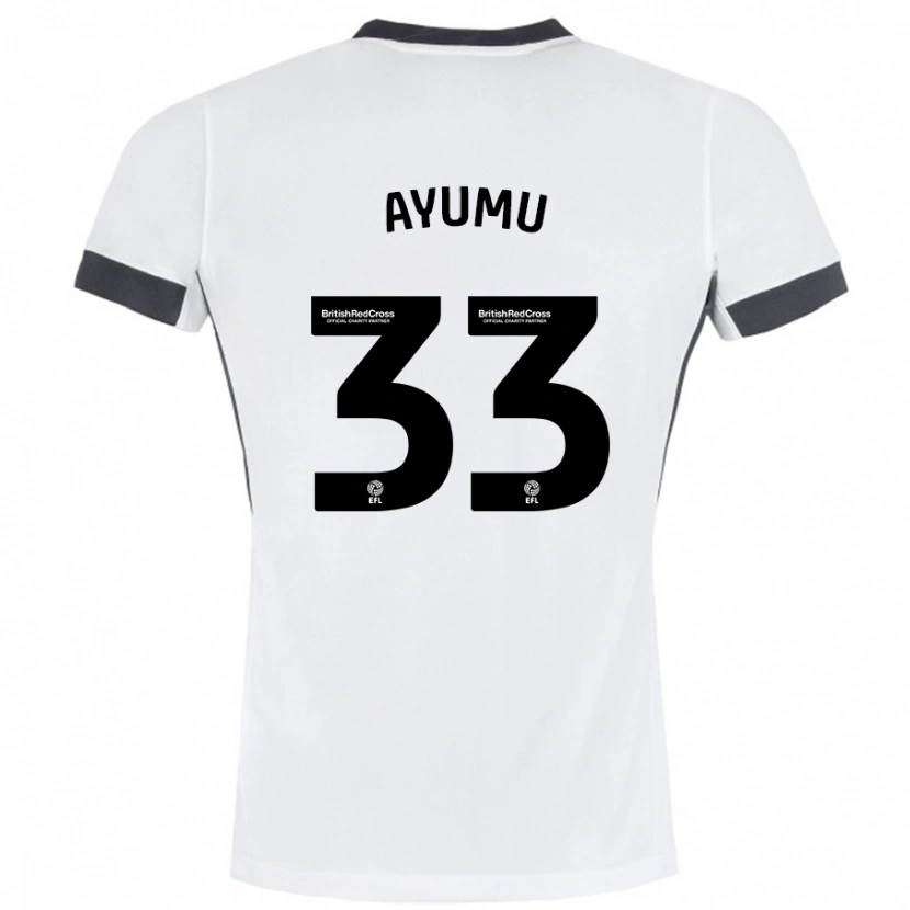 Danxen Hombre Camiseta Ayumu Yokoyama #33 Blanco Negro 2ª Equipación 2024/25 La Camisa México