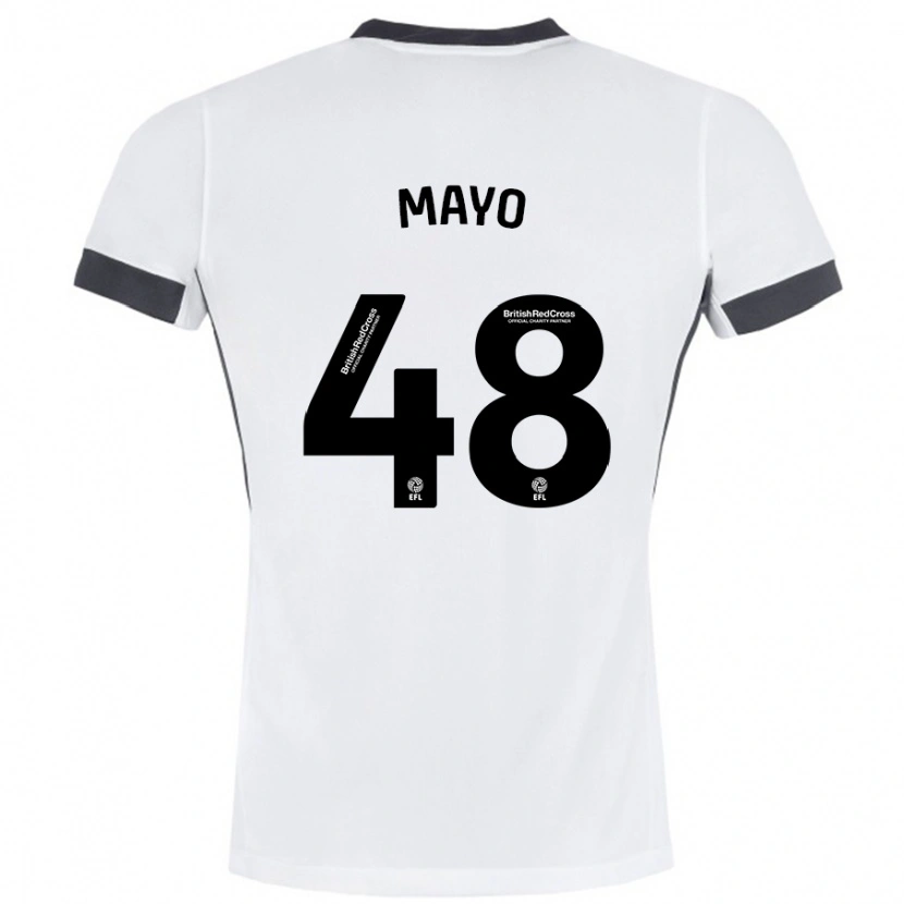 Danxen Hombre Camiseta Bradley Mayo #48 Blanco Negro 2ª Equipación 2024/25 La Camisa México