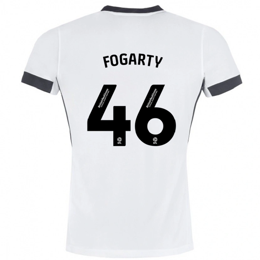 Danxen Hombre Camiseta Tom Fogarty #46 Blanco Negro 2ª Equipación 2024/25 La Camisa México