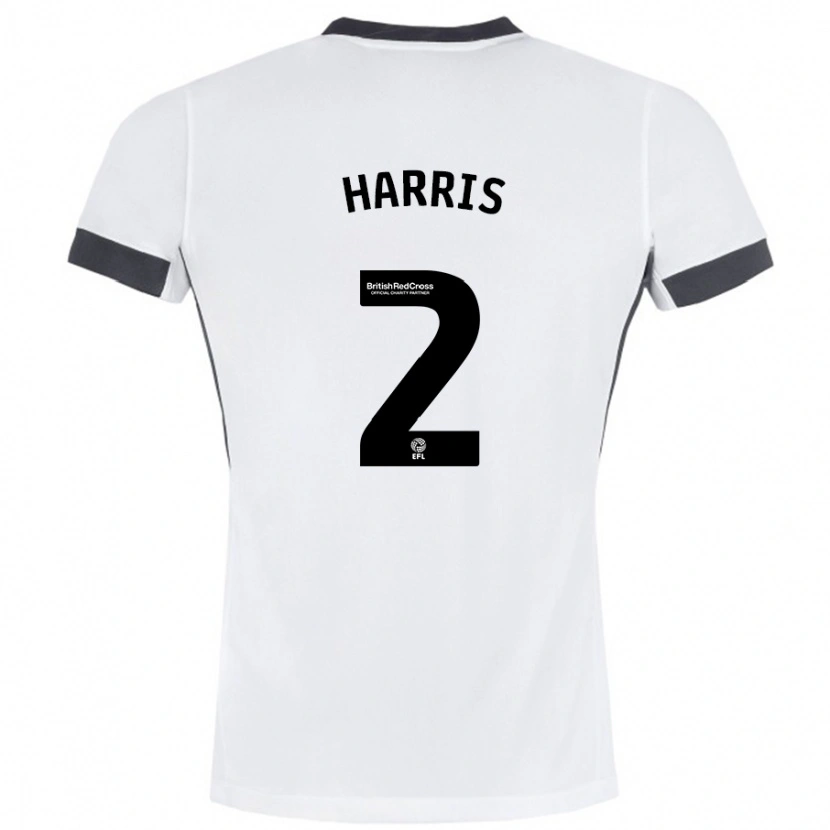 Danxen Hombre Camiseta Martha Harris #2 Blanco Negro 2ª Equipación 2024/25 La Camisa México