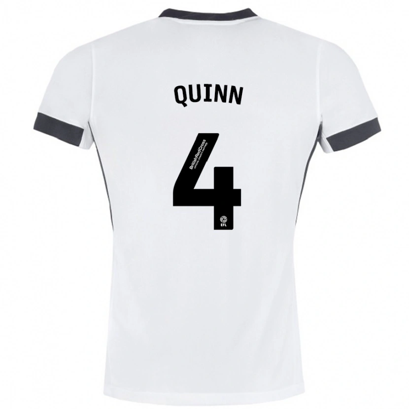 Danxen Hombre Camiseta Louise Quinn #4 Blanco Negro 2ª Equipación 2024/25 La Camisa México