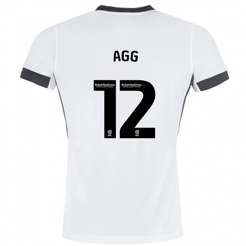 Danxen Hombre Camiseta Lily Agg #12 Blanco Negro 2ª Equipación 2024/25 La Camisa México