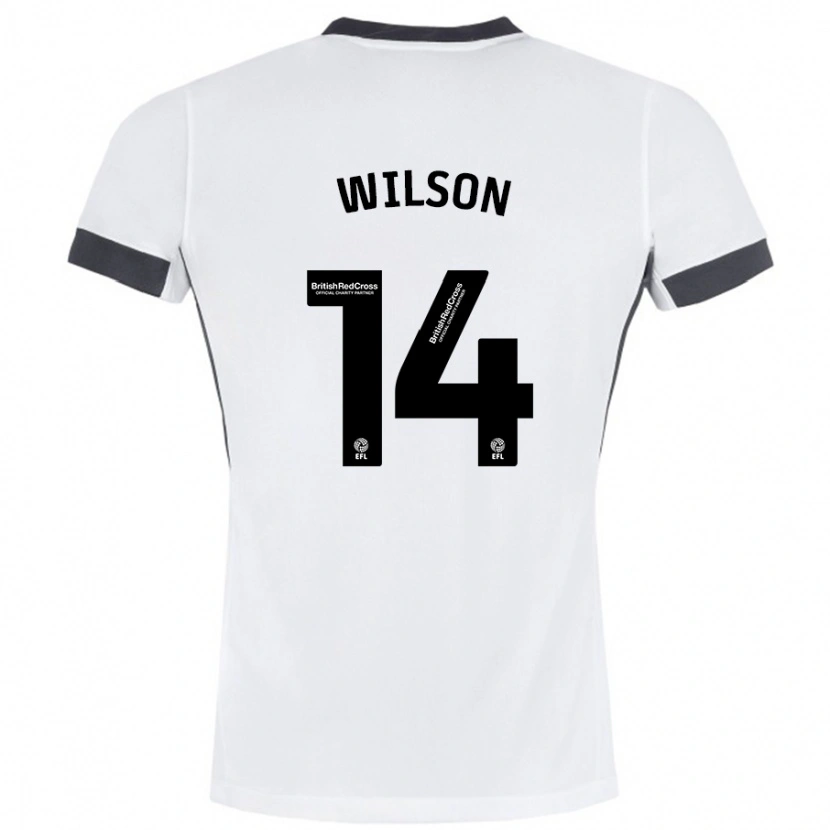 Danxen Hombre Camiseta Siobhan Wilson #14 Blanco Negro 2ª Equipación 2024/25 La Camisa México