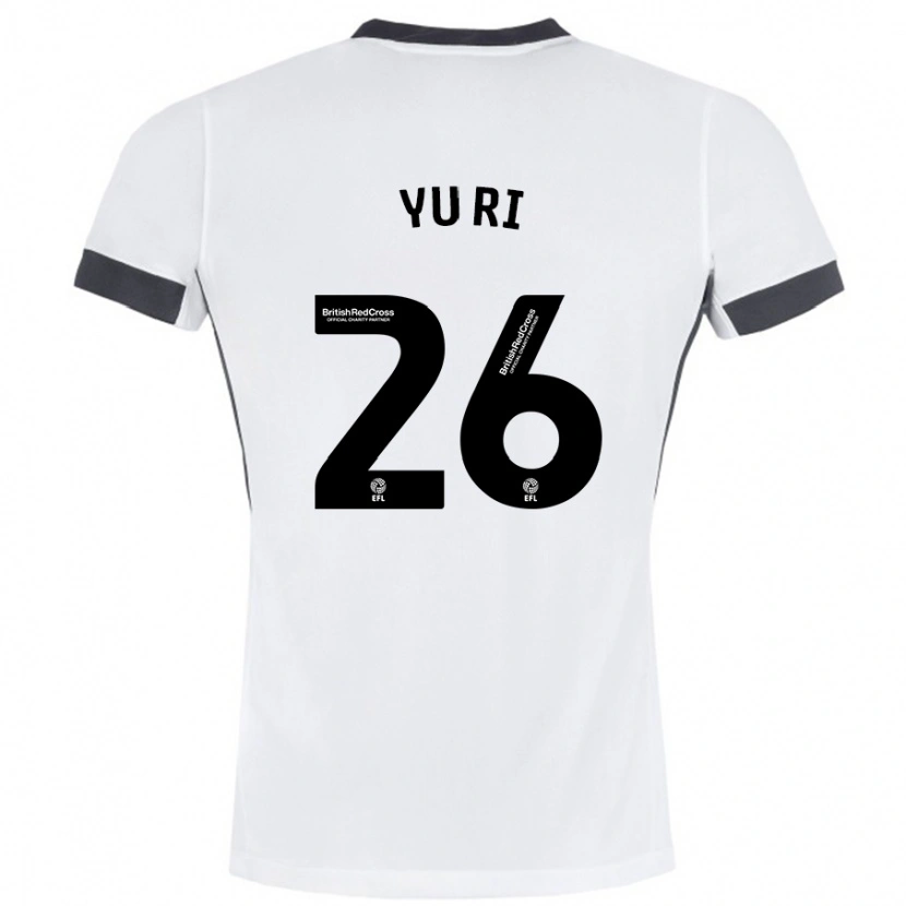 Danxen Hombre Camiseta Choe Yu-Ri #26 Blanco Negro 2ª Equipación 2024/25 La Camisa México
