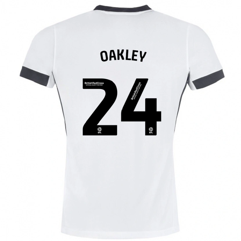 Danxen Hombre Camiseta Marcel Oakley #24 Blanco Negro 2ª Equipación 2024/25 La Camisa México