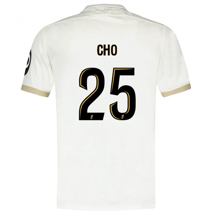 Danxen Hombre Camiseta Mohamed-Ali Cho #25 Blanco Dorado 2ª Equipación 2024/25 La Camisa México