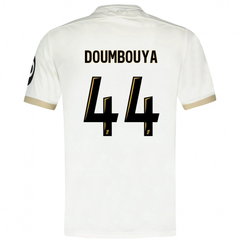 Danxen Hombre Camiseta Amidou Doumbouya #44 Blanco Dorado 2ª Equipación 2024/25 La Camisa México
