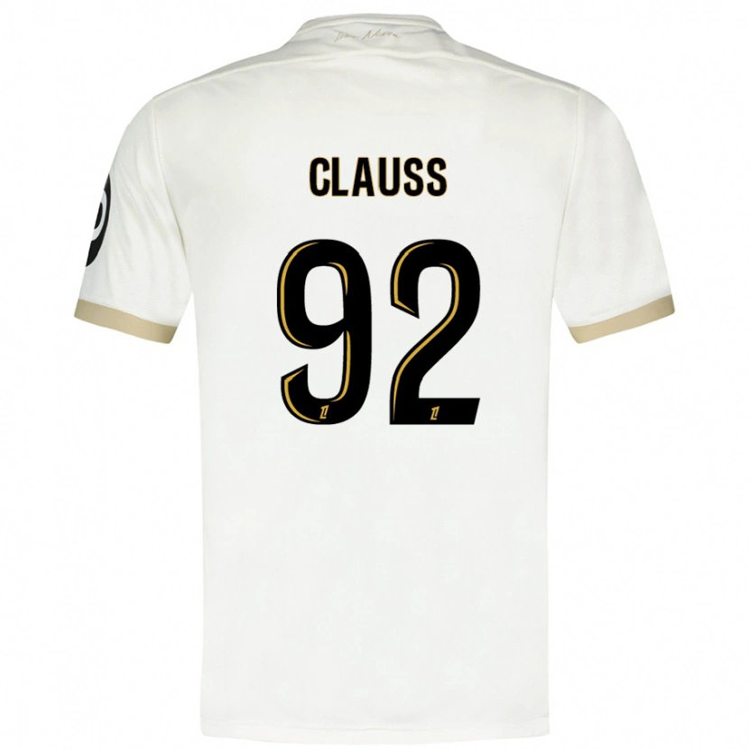 Danxen Hombre Camiseta Jonathan Clauss #92 Blanco Dorado 2ª Equipación 2024/25 La Camisa México