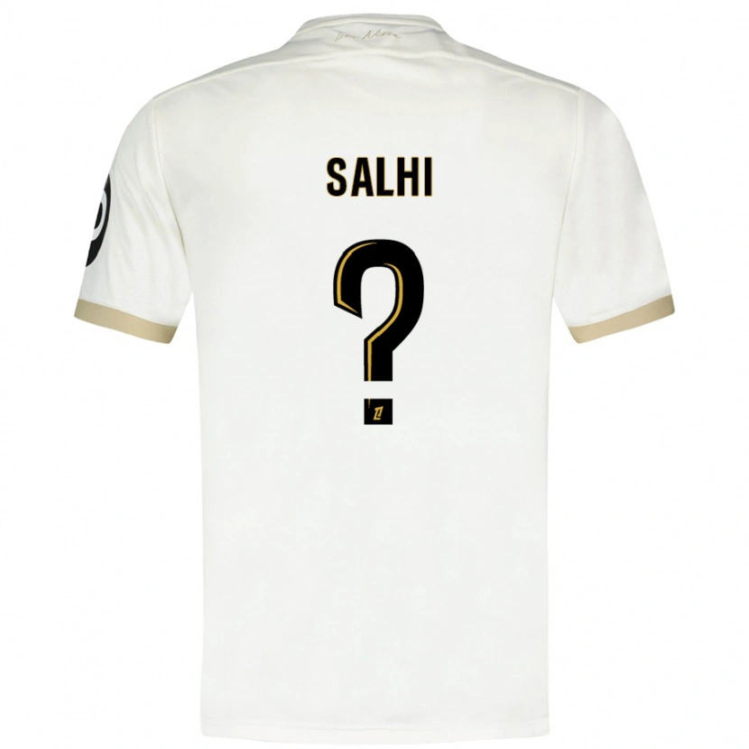 Danxen Hombre Camiseta Iliesse Salhi #0 Blanco Dorado 2ª Equipación 2024/25 La Camisa México