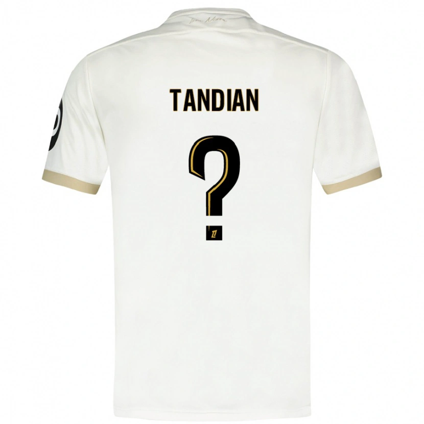 Danxen Hombre Camiseta Elage Tandian #0 Blanco Dorado 2ª Equipación 2024/25 La Camisa México