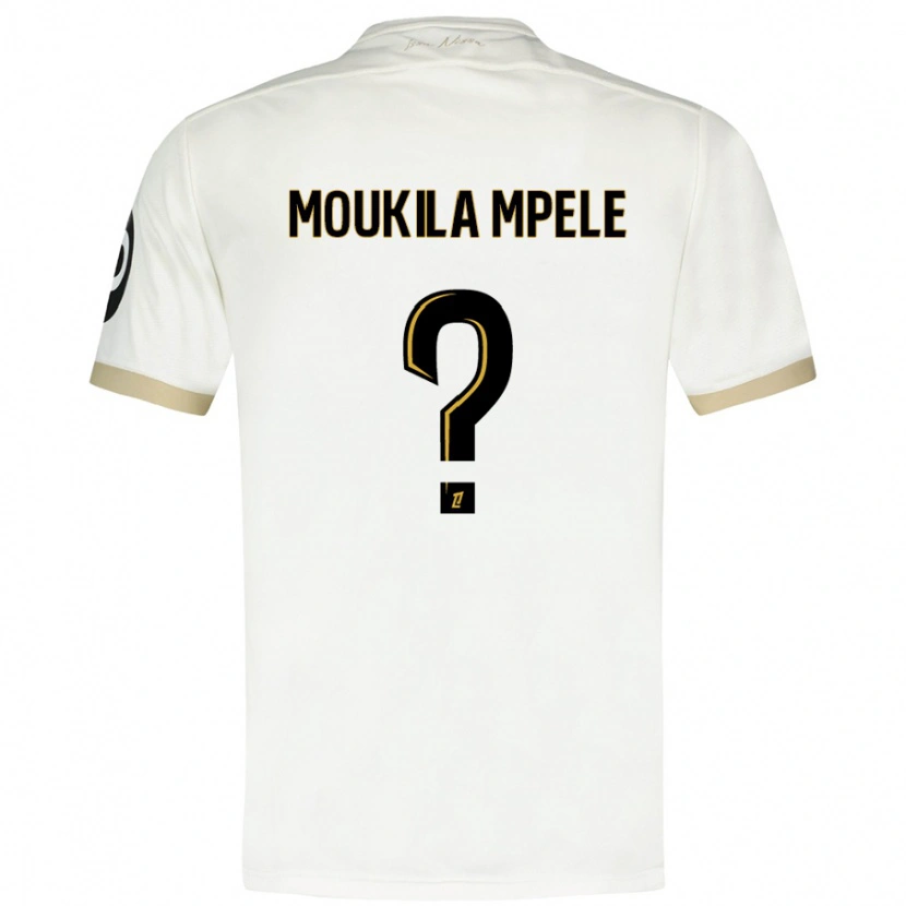 Danxen Hombre Camiseta Beny Moukila Mpele #0 Blanco Dorado 2ª Equipación 2024/25 La Camisa México