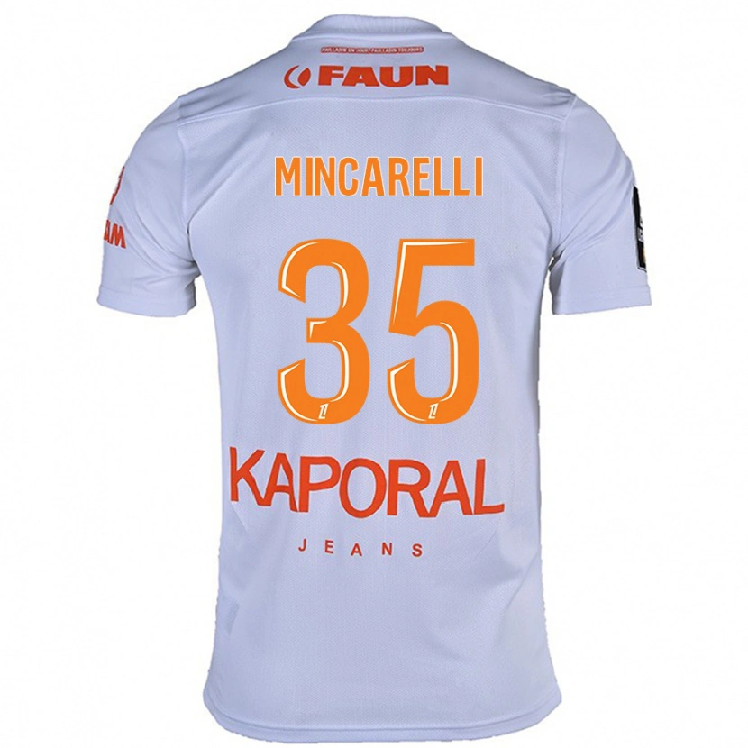 Danxen Hombre Camiseta Lucas Mincarelli #35 Blanco 2ª Equipación 2024/25 La Camisa México