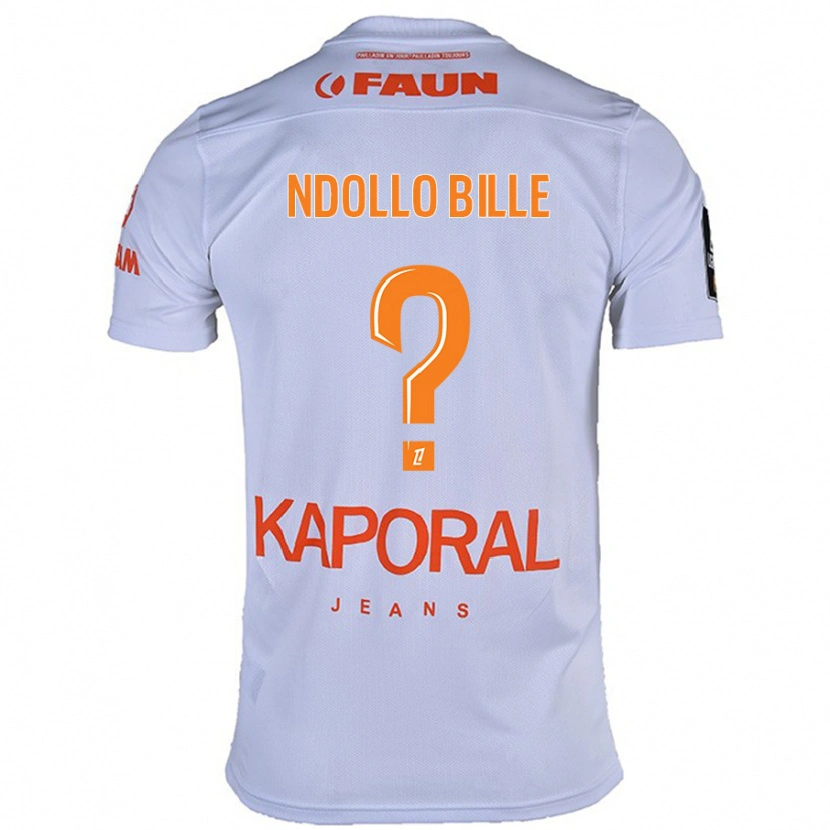 Danxen Hombre Camiseta Wilfried Ndollo Bille #0 Blanco 2ª Equipación 2024/25 La Camisa México