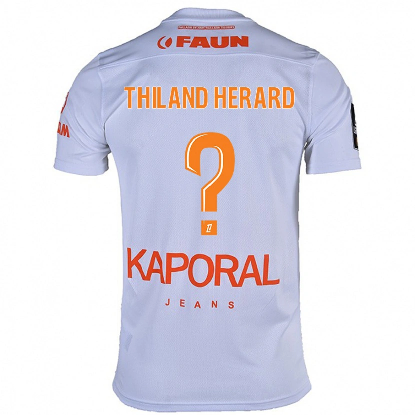 Danxen Hombre Camiseta Robin Thiland Herard #0 Blanco 2ª Equipación 2024/25 La Camisa México