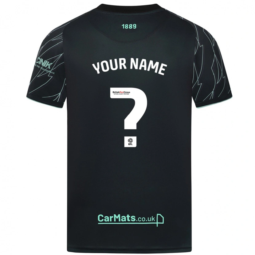 Danxen Hombre Camiseta Su Nombre #0 Negro Verde 2ª Equipación 2024/25 La Camisa México