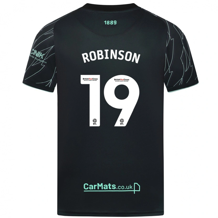 Danxen Hombre Camiseta Jack Robinson #19 Negro Verde 2ª Equipación 2024/25 La Camisa México